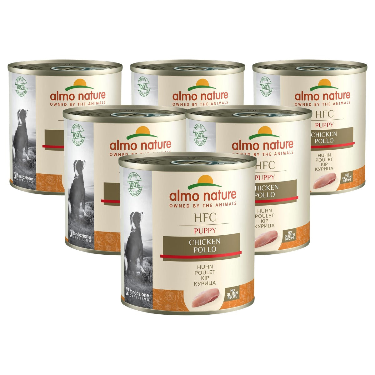Almo Nature HFC Natural Natvoer voor Honden met Kip - 6-pack