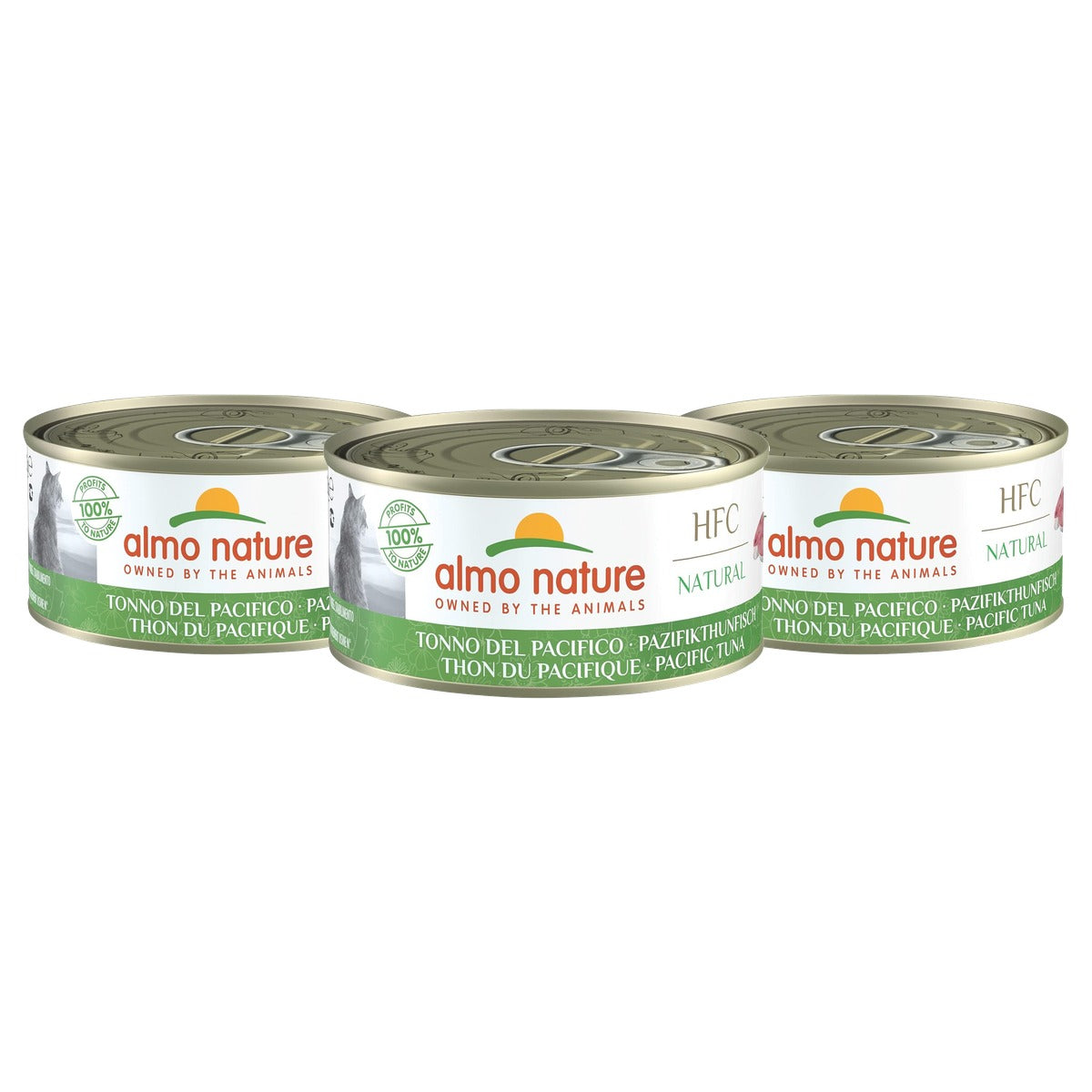 Almo Nature HFC Natural Natvoer voor Volwassen Katten Pacific Tonijn 24 x 150 g - 3-pack
