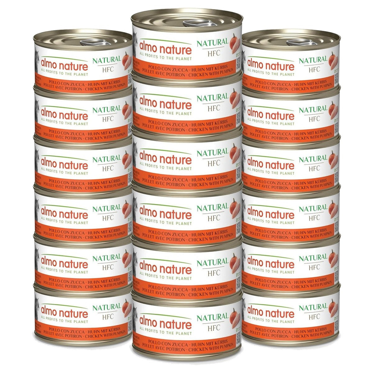 Almo Nature HFC Natural Kattenvoer Kip en Pompoen 6 x 70 g - 3-pack