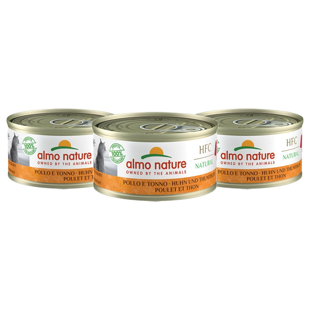 Almo Nature HFC Natural Kattenvoer Kip en Tonijn 24 x 70 g - 3-pack