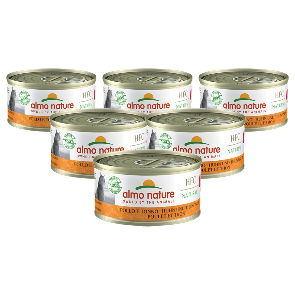 Almo Nature HFC Natural Kattenvoer Kip en Tonijn 24 x 70 g - 6-pack
