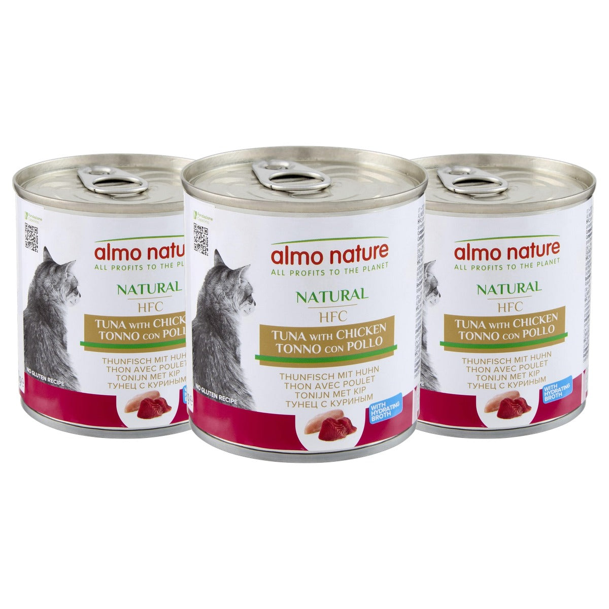 Almo Nature HFC Natural Natvoer Tonijn en Kip 12 x 280 g - 3-pack
