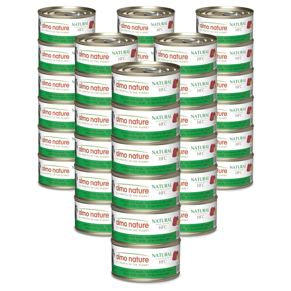 Almo Nature HFC Natural Natvoer Tonijn en Maïs 6 x 70 g - 6-pack