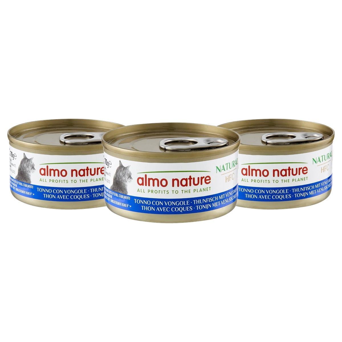 Almo Nature HFC Natural Kattenvoer Tonijn met Venusschelpen 24 x 70 g - 3-pack