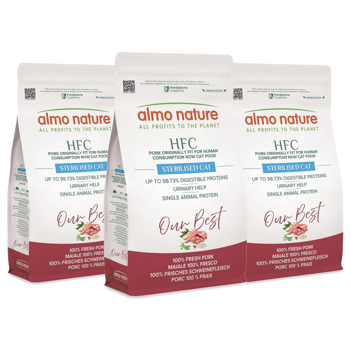 Almo Nature HFC Our Best Sterilised Droogvoer Kat 1,2 kg - 3-pack