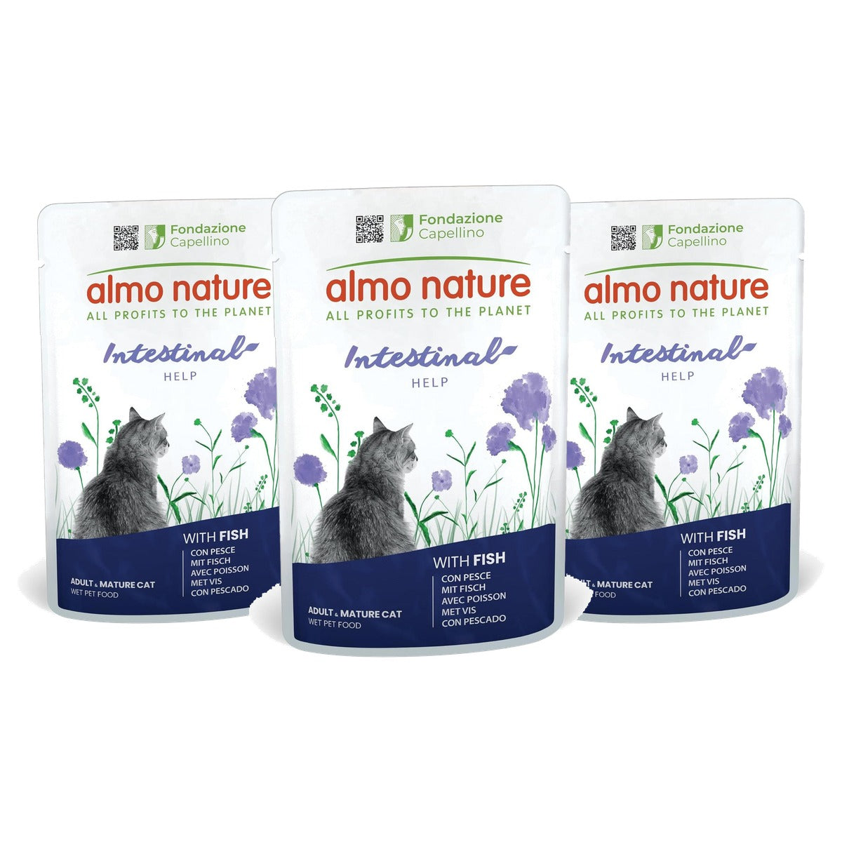 Almo Nature Intestinal Help Kattenvoer met Vis 30 x 70 g - 3-pack