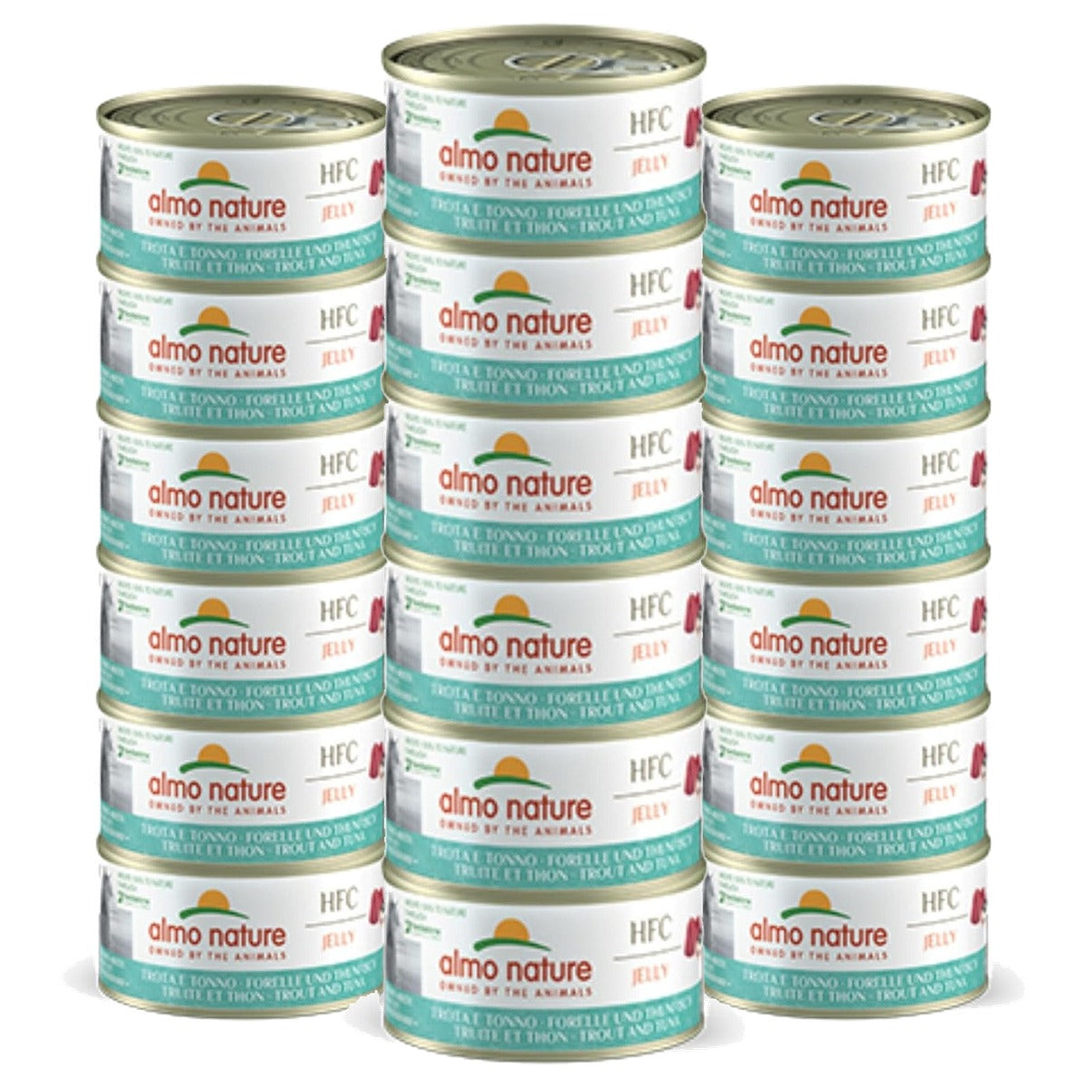 Almo Nature HFC Jelly Kattenvoer Forel en Tonijn 6 x 70 g - 3-pack