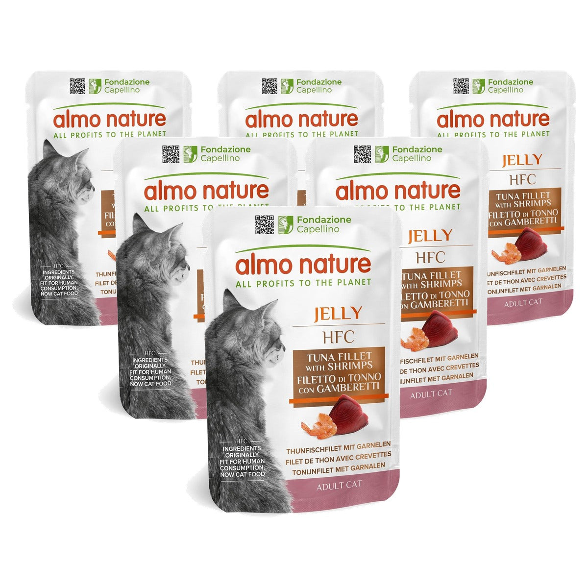Almo Nature Klassiek Kattenvoer Gelei Tonijn en Garnalen 24 x 55 g - 6-pack