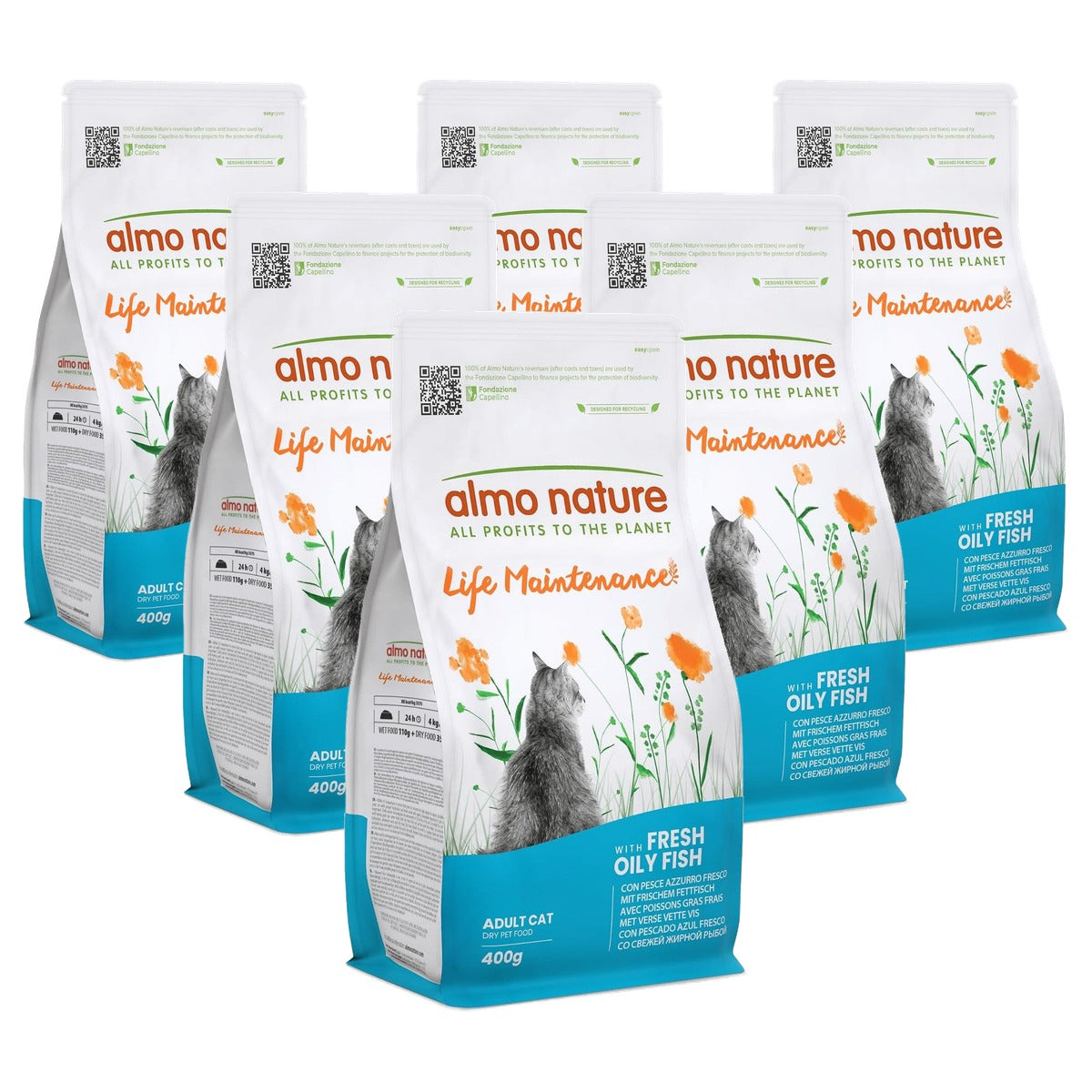 Almo Nature Life Maintenance Droogvoer Blauwe Vis 400 g - 6-pack