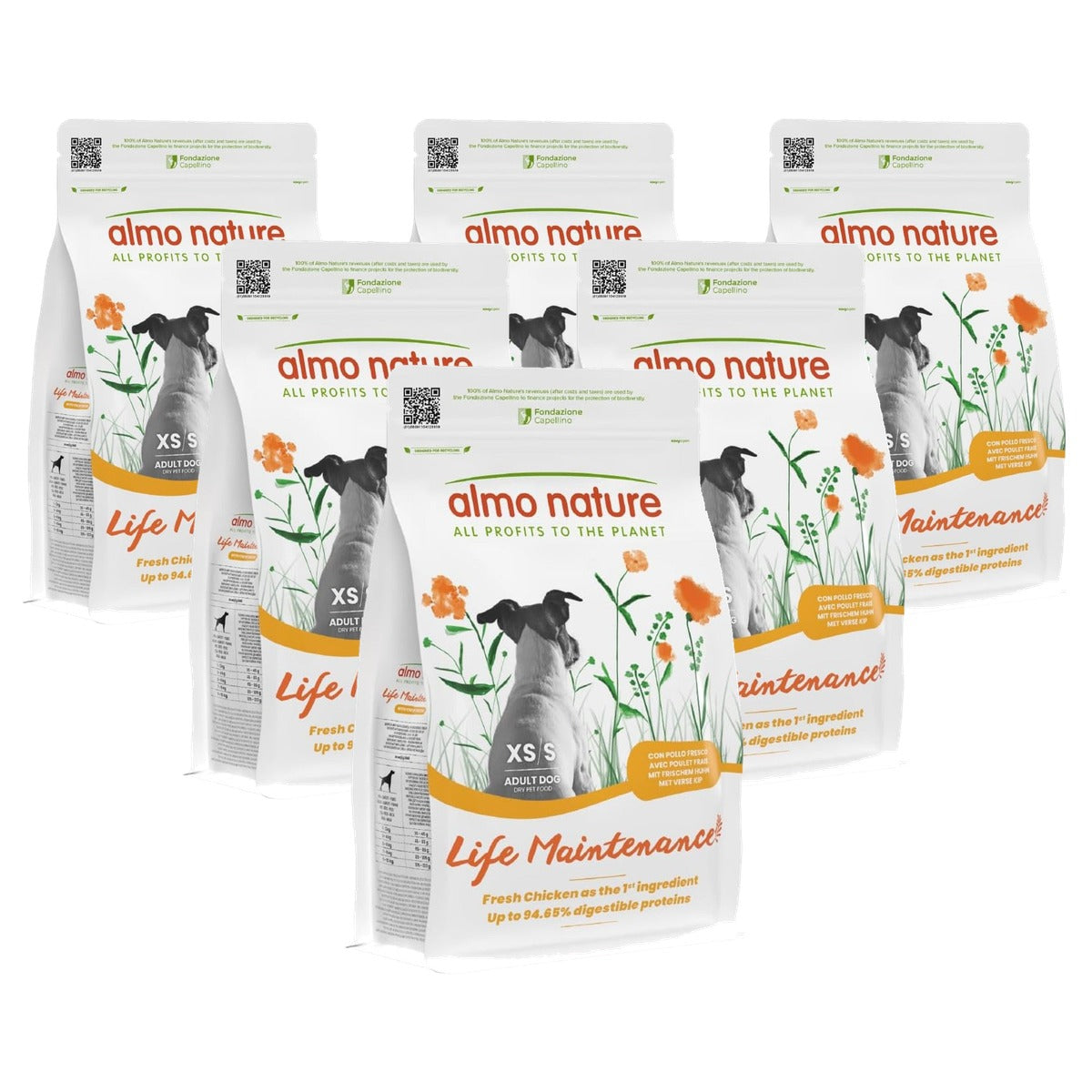 Almo Nature Life Maintenance Droogvoer voor Honden XS-S Kip 2 kg - 6-pack