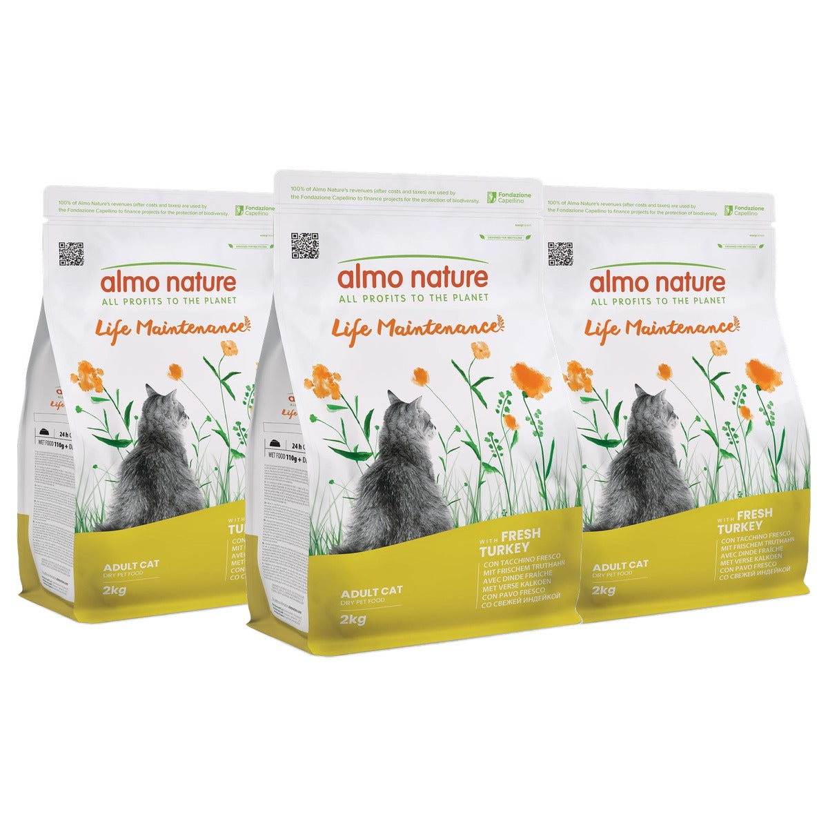 Almo Nature Life Maintenance Droogvoer Kat Kalkoen 2 kg - 3-pack