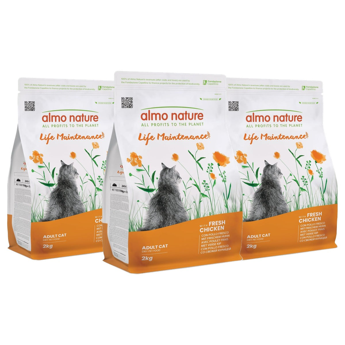 Almo Nature Life Maintenance Droogvoer met Verse Kip 2 kg - 3-pack