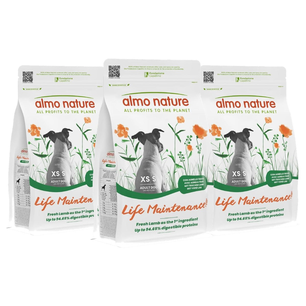 Almo Nature Life Maintenance Droogvoer Hond Lam XS-S 2 kg - 3-pack