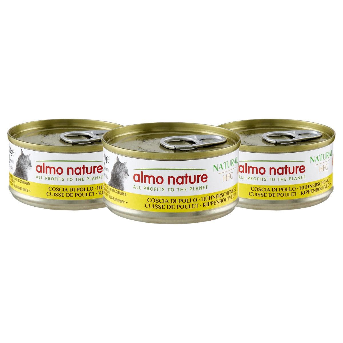 Almo Nature HFC Natural Kattenvoer Kippenbout 24 x 70 g - 3-pack