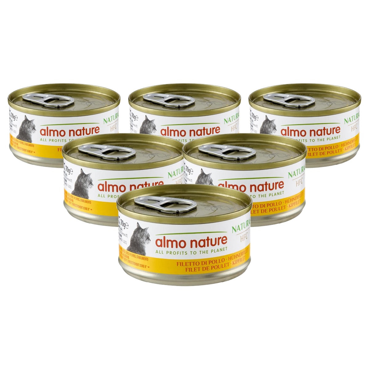 Almo Nature HFC Natural Kattenvoer Kippenfilet 24 x 70 g - 6-pack