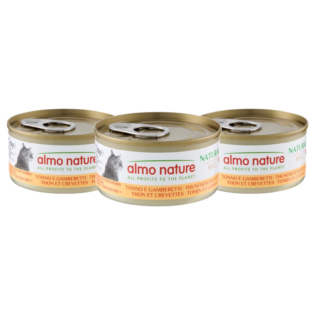 Almo Nature HFC Natural Kattenvoer Tonijn en Garnalen 24 x 70 g - 3-pack
