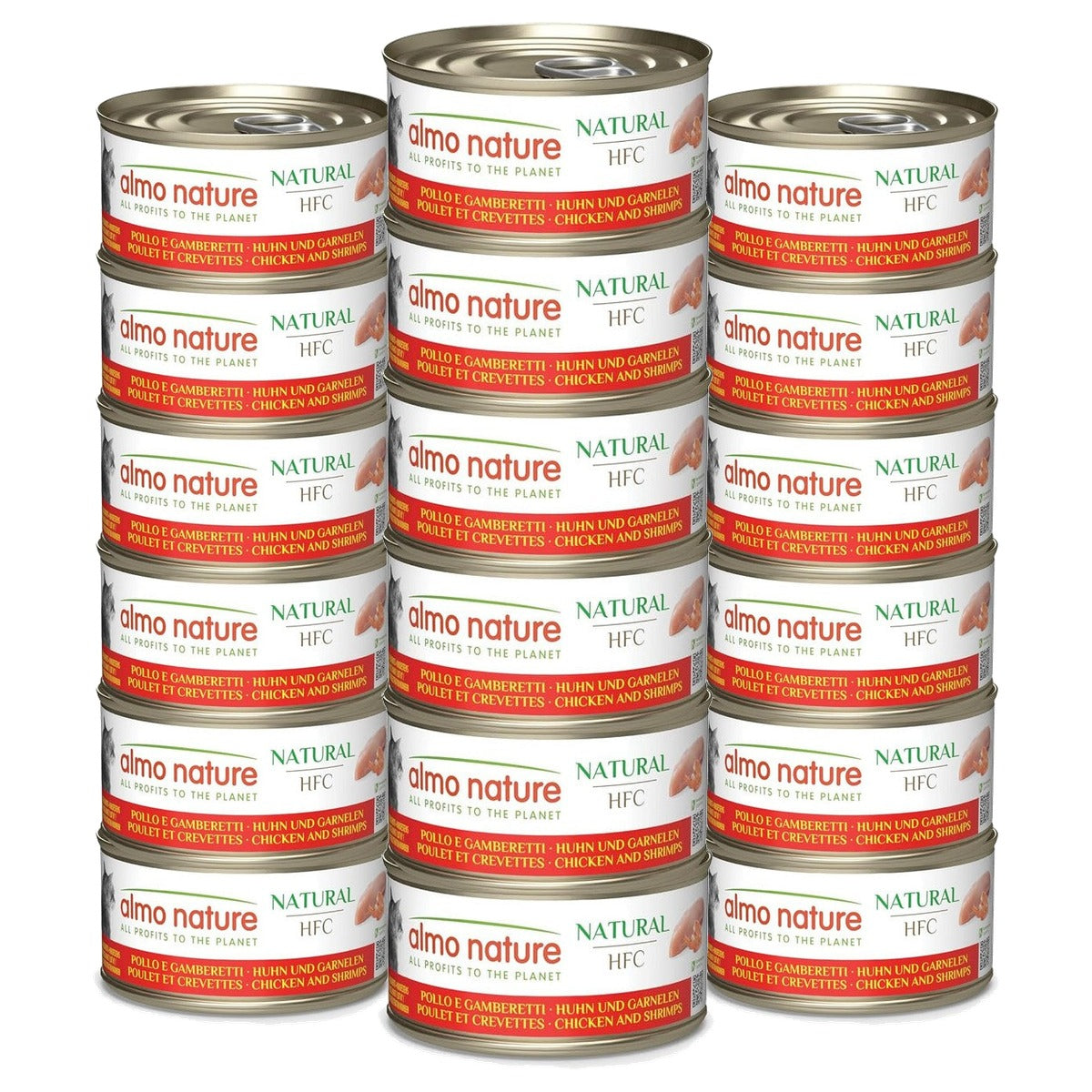 Almo Nature HFC Natural Kattenvoer Kip & Garnalen 6 x 70 g - 3-pack