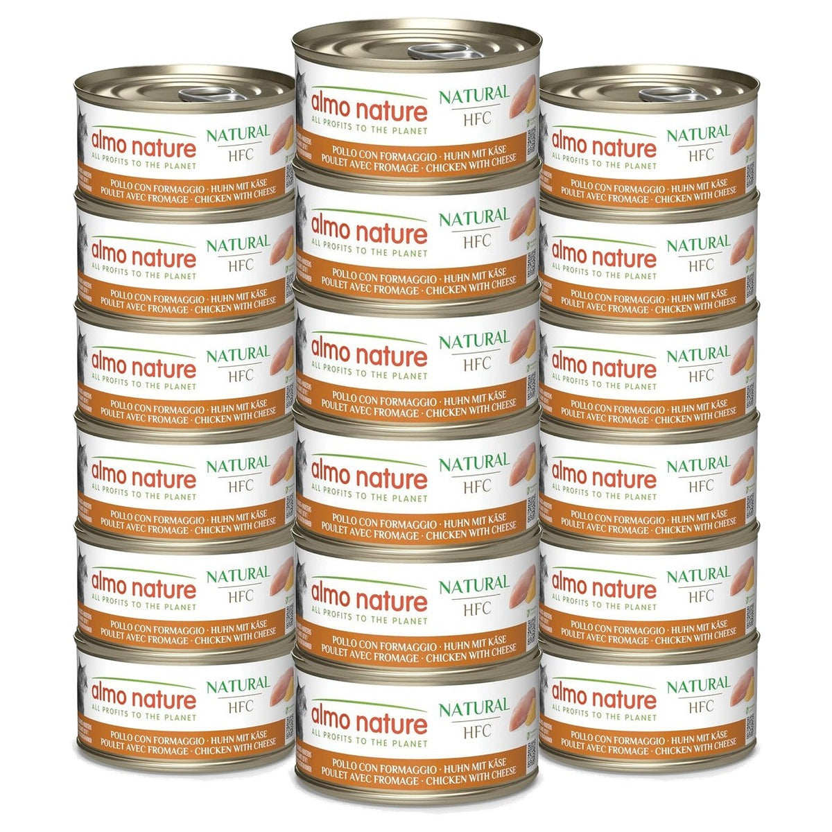 Almo Nature HFC Natural Kattenvoer Kip & Kaas 6 x 70 g - 3-pack