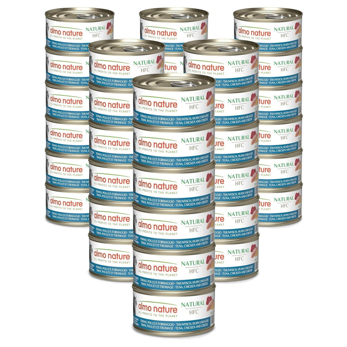 Almo Nature HFC Natural Kattenvoer Tonijn, Kip & Kaas 6 x 70 g - 6-pack
