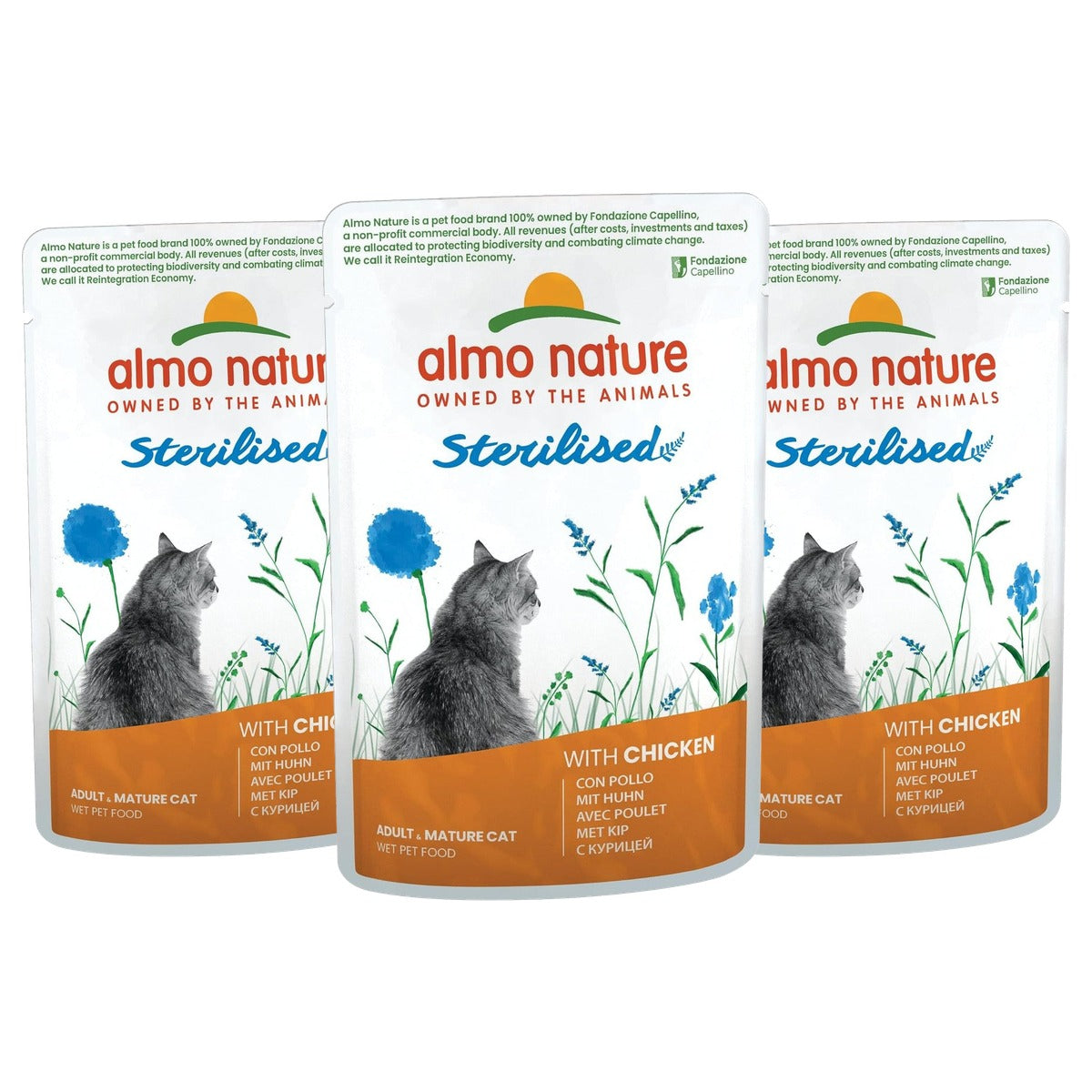 Almo Nature Sterilised Kattenvoer met Kip 30 x 70 g - 3-pack