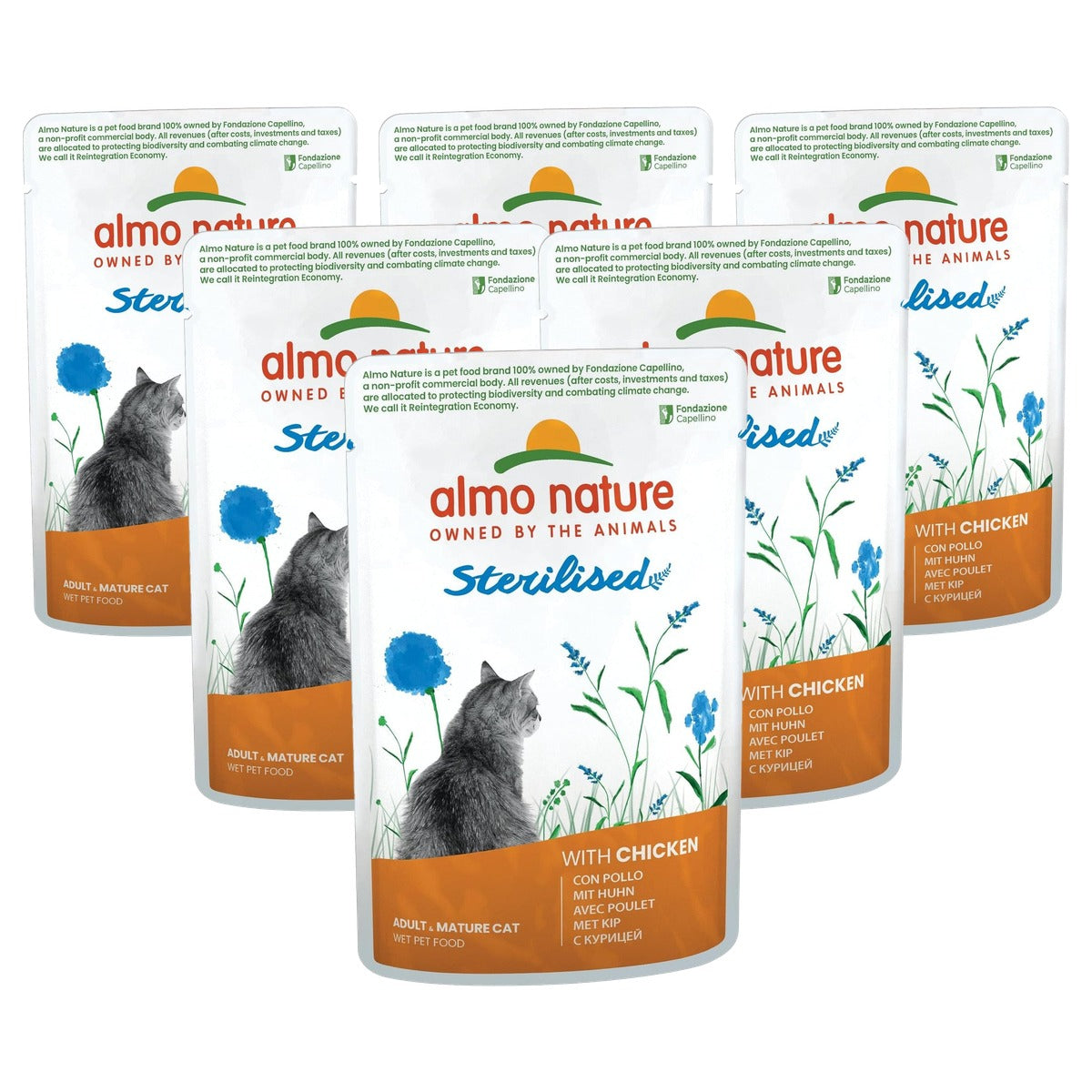 Almo Nature Sterilised Kattenvoer met Kip 30 x 70 g - 6-pack