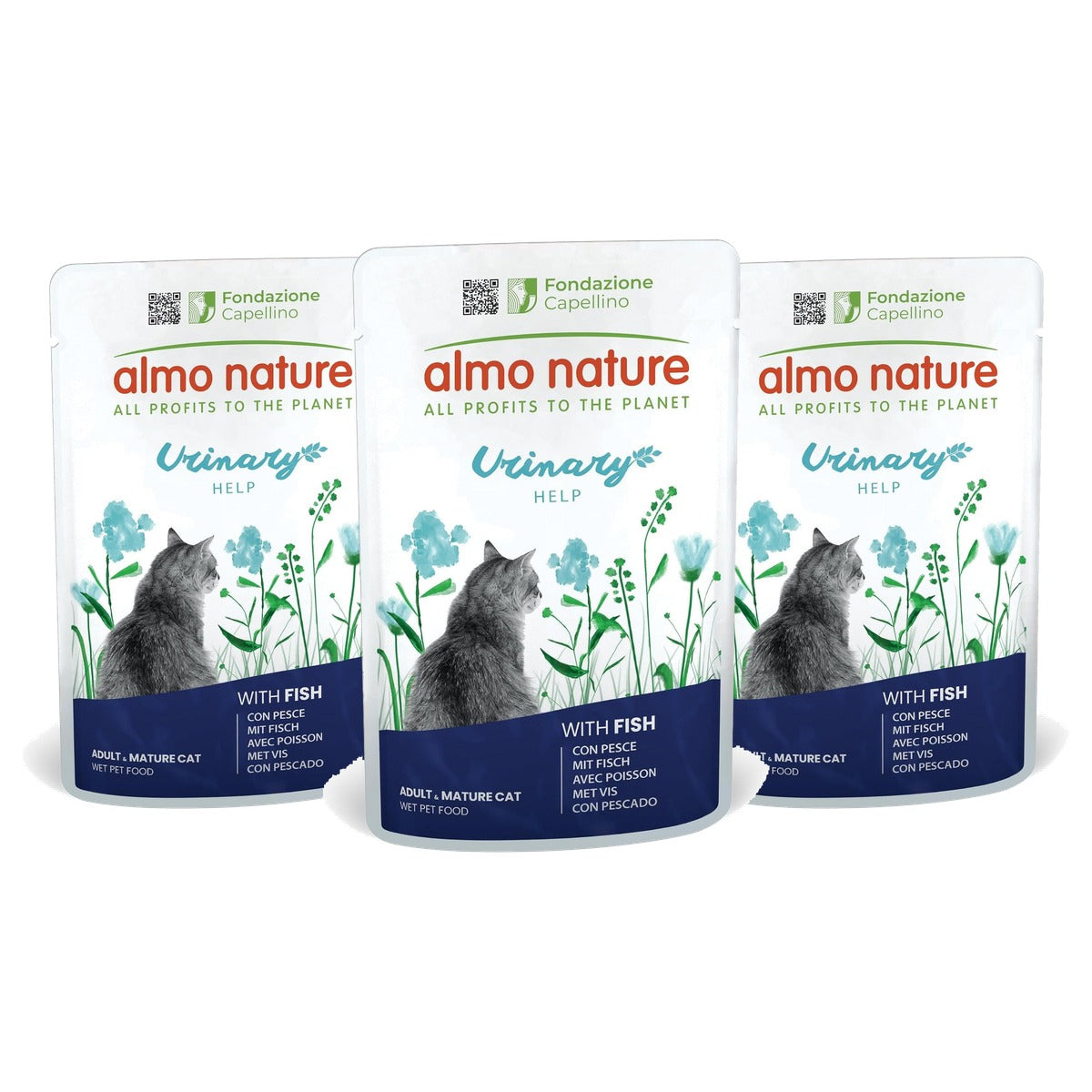 Almo Nature Urinary Help Kattenvoer met Vis 30 x 70 g - 3-pack