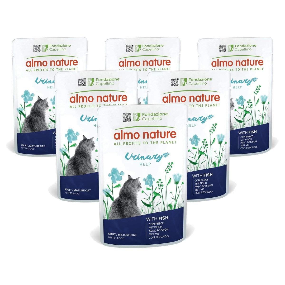 Almo Nature Urinary Help Kattenvoer met Vis 30 x 70 g - 6-pack