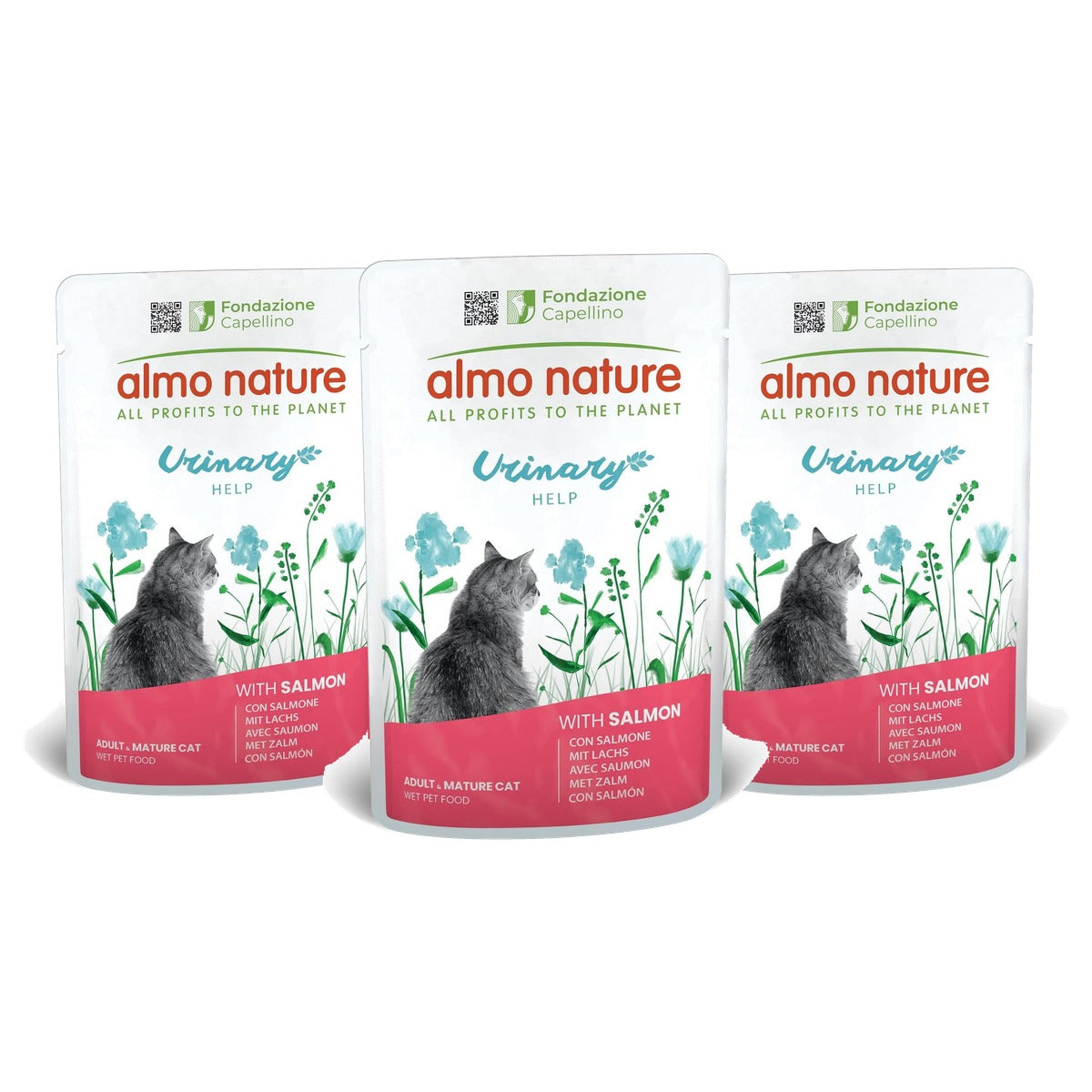 Almo Nature Urinary Help Kattenvoer met Zalm 30 x 70 g - 3-pack