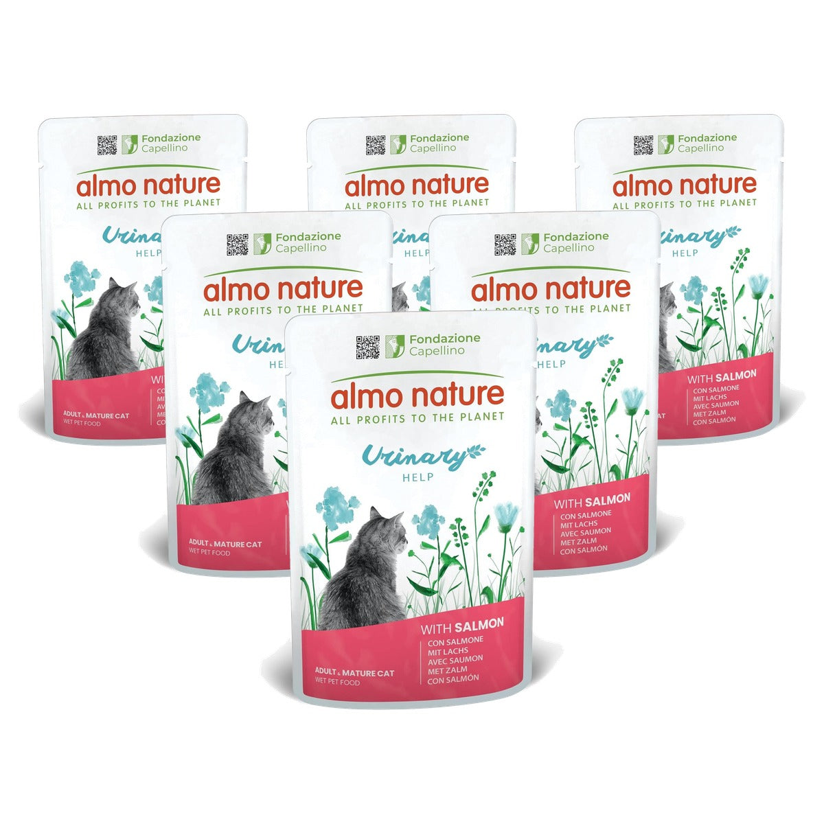 Almo Nature Urinary Help Kattenvoer met Zalm 30 x 70 g - 6-pack