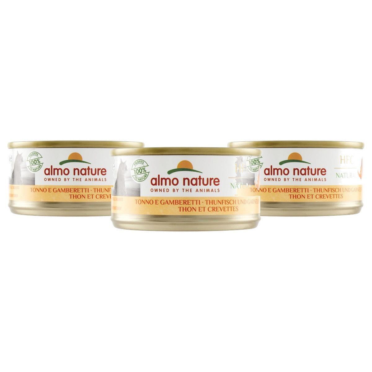 Almo Nature Kattenvoer Tonijn en Garnalen 70 g - 3-pack