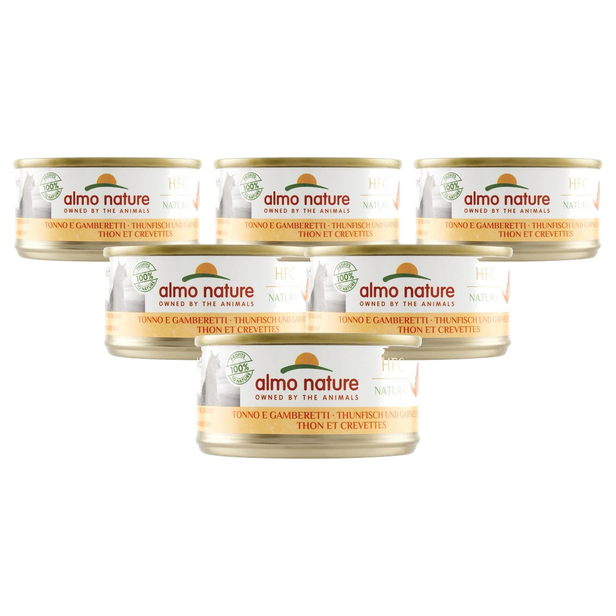 Almo Nature Kattenvoer Tonijn en Garnalen 70 g - 6-pack