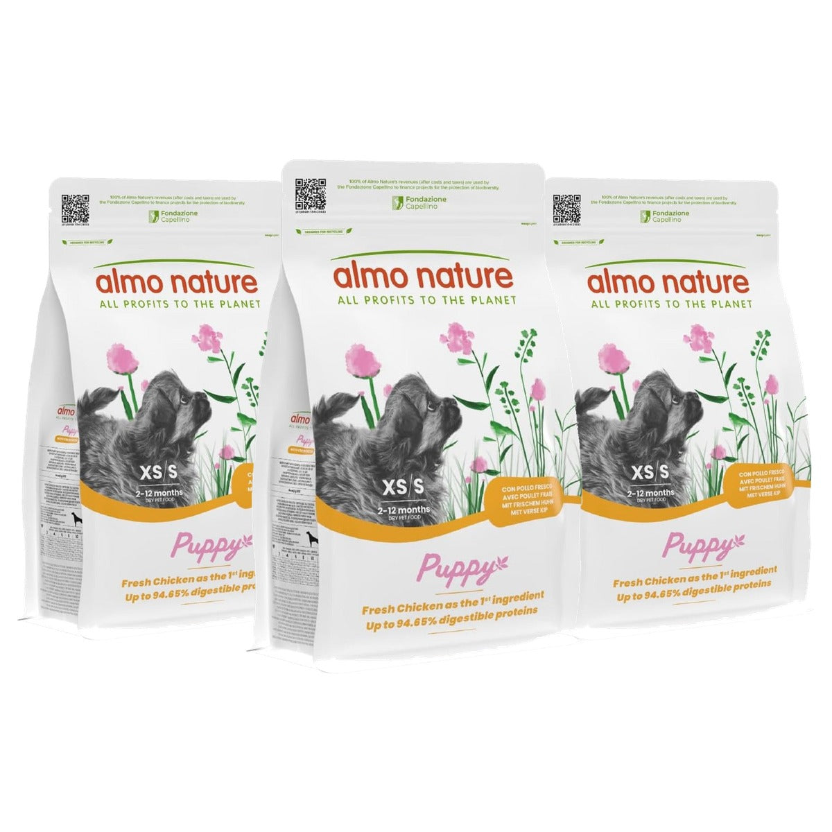 Almo Nature Puppy Droogvoer voor Honden Kip 2 kg - 3-pack