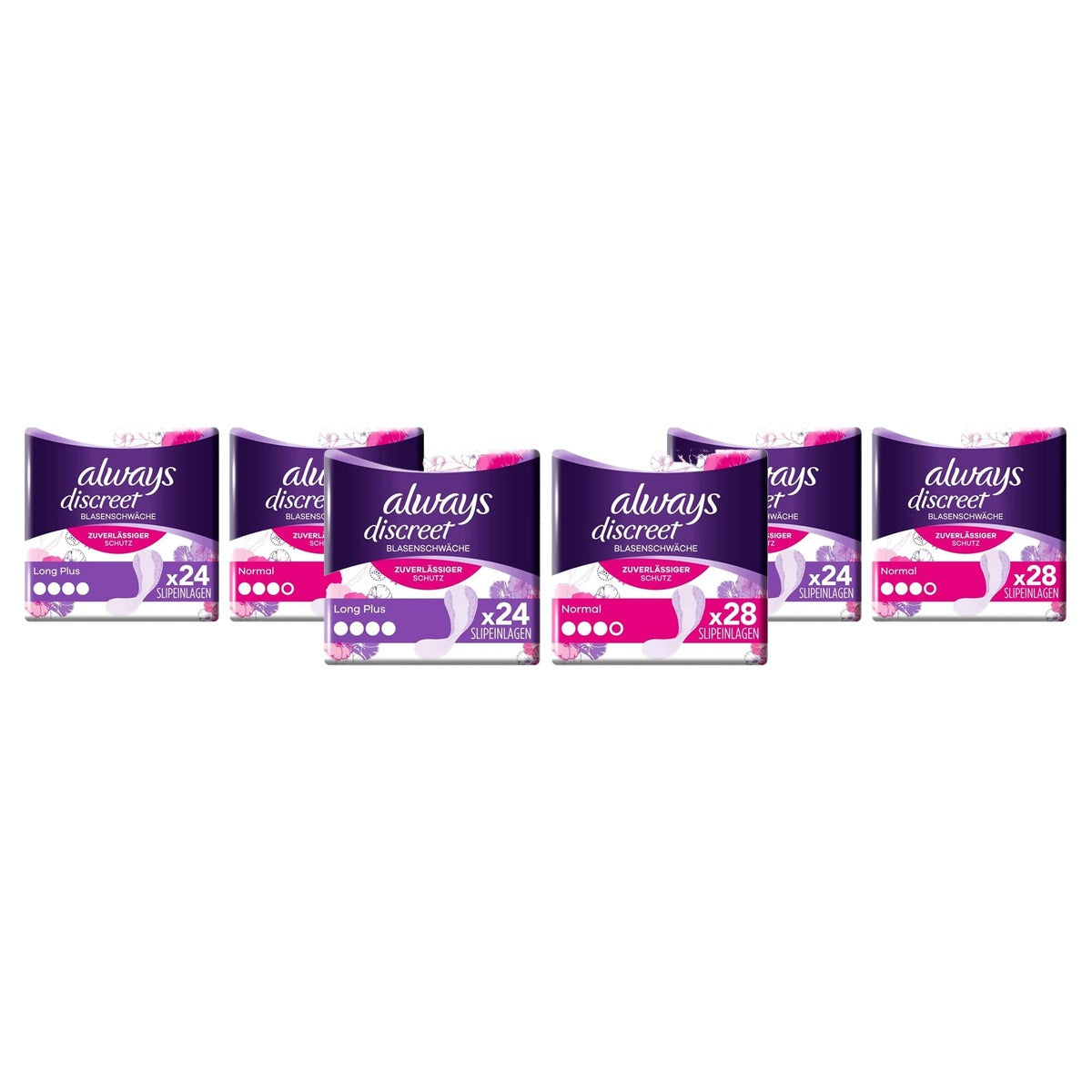 Always Discreet Long Plus & Normal – 24 en 28 maandverbanden - 3-pack