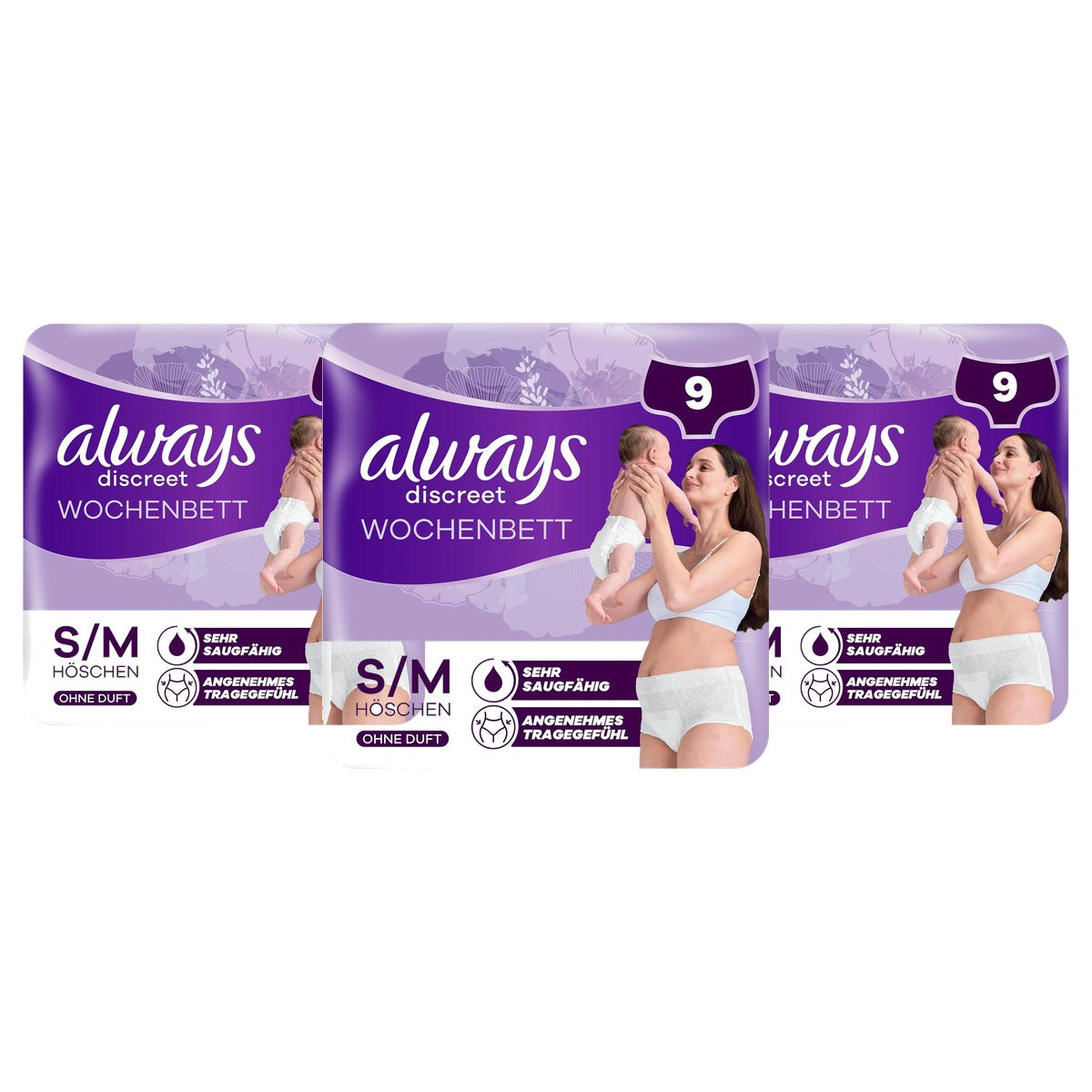 Always Discreet Weekbed slipjes maat M 3 x 9 stuks - Voordeelverpakking