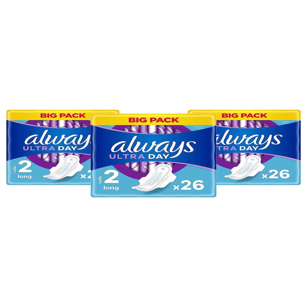 Always Ultra maandverband maat 2 lang 26 handdoeken - 3-pack