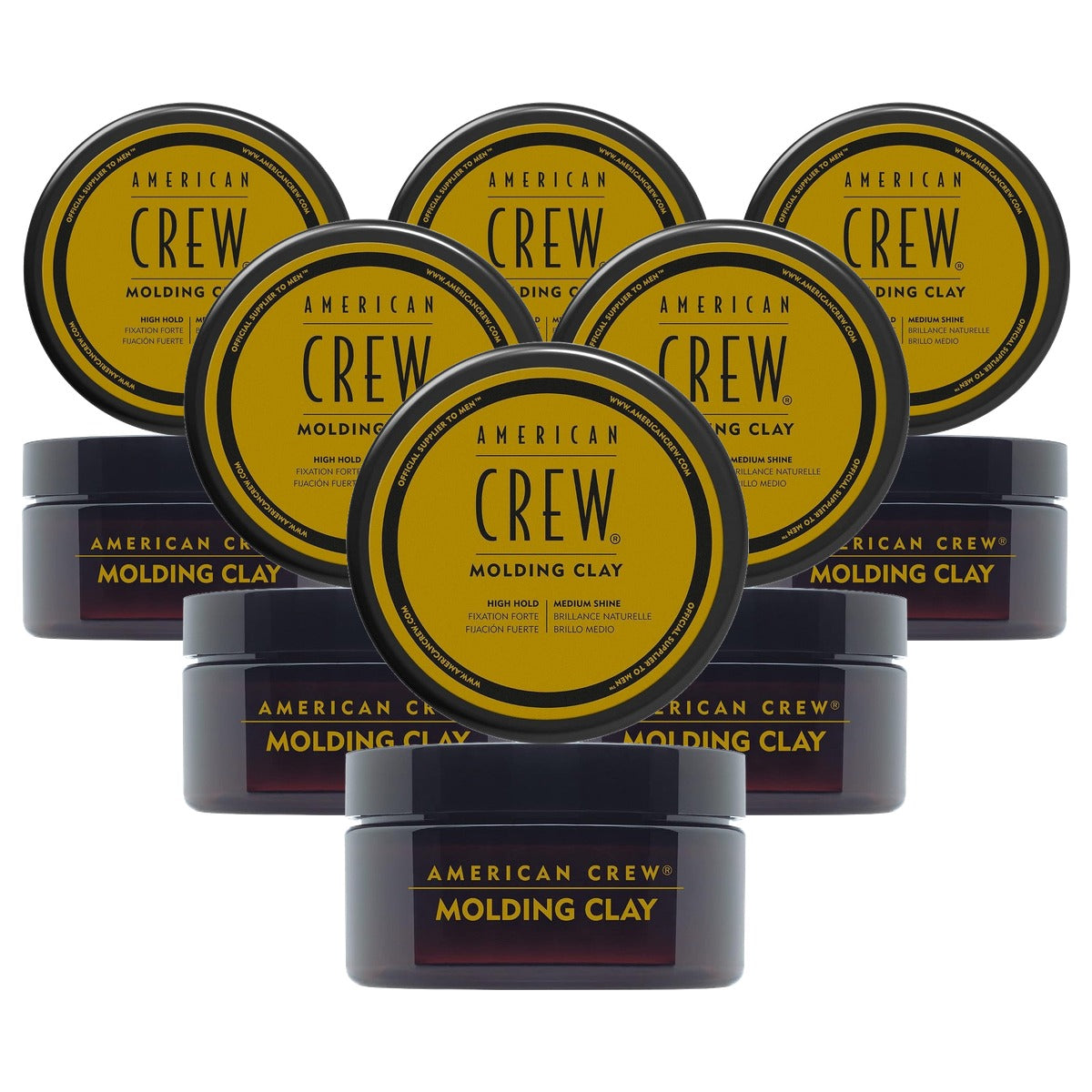 American Crew Classic Molding Clay Stylingklei voor Mannen 85 g - 6-pack