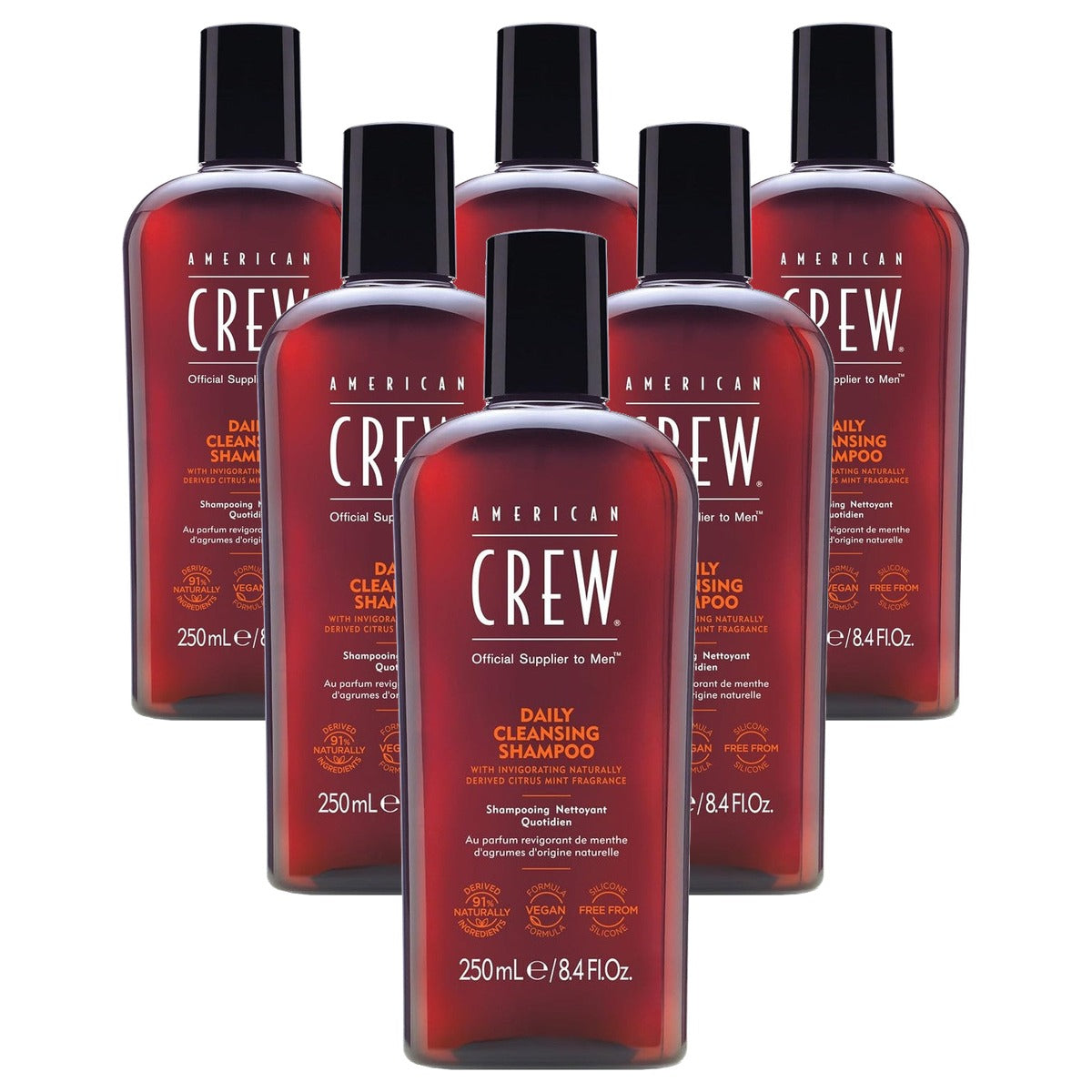 American Crew Daily Cleansing Shampoo voor Mannen 250 ml - 6-pack