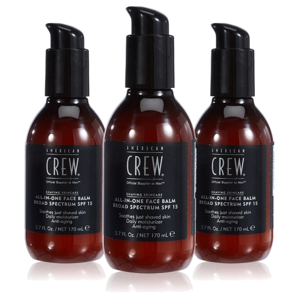 American Crew All-in-One Face Balm SPF 15 170 ml - 3-pack