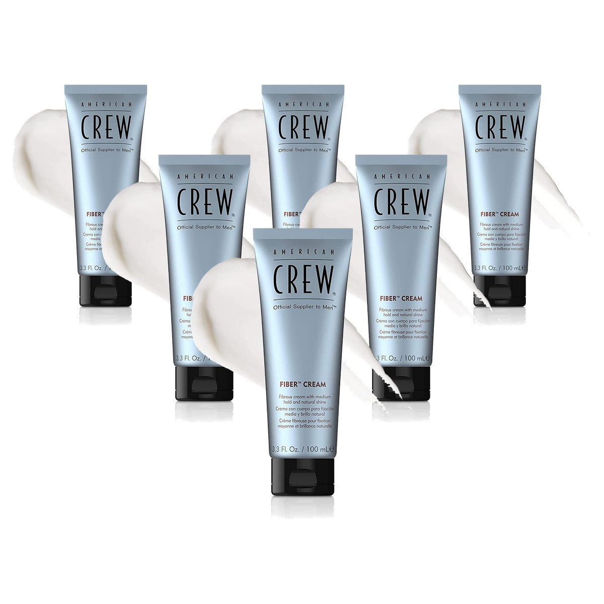 American Crew Fiber Cream Stylingcrème met Flexibele Grip 100 ml - 6-pack