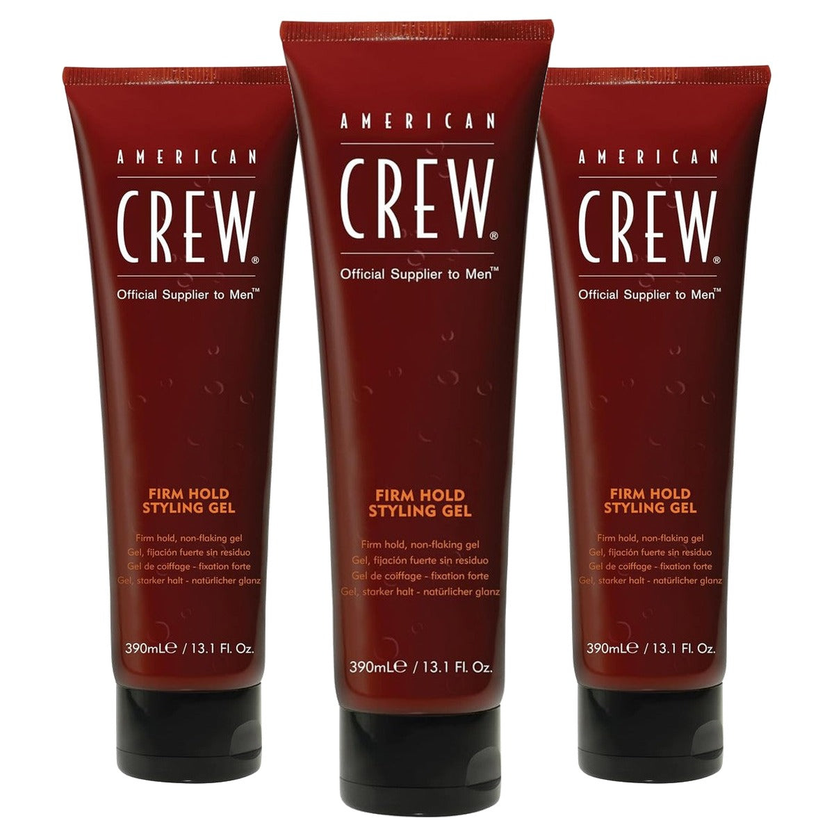 American Crew Firm Hold Styling Gel voor Mannen 250 ml - 3-pack