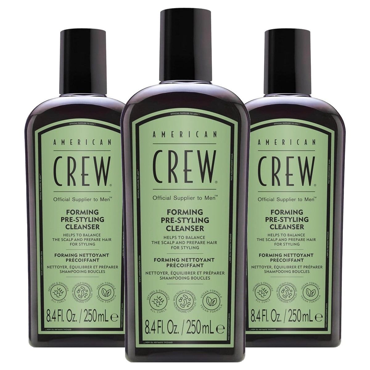 American Crew Forming Pre-Styling Shampoo voor Krullend Haar 250 ml - 3-pack