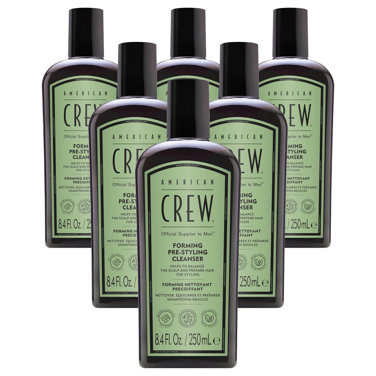 American Crew Forming Pre-Styling Shampoo voor Krullend Haar 250 ml - 6-pack