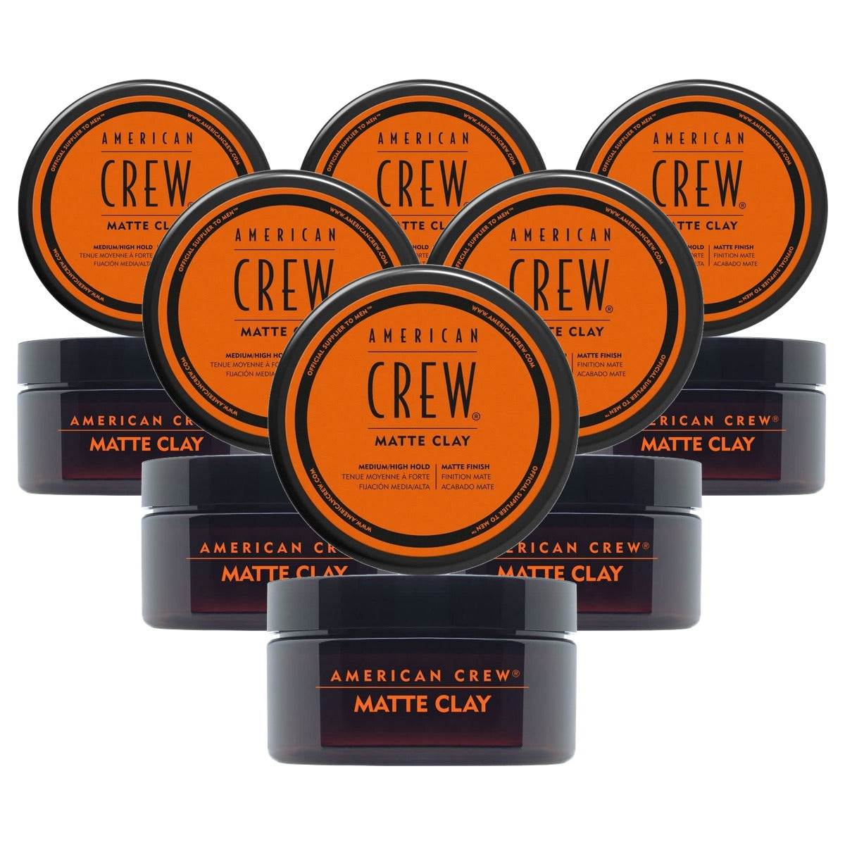 American Crew Matte Clay Stylingklei voor Mannen 85 g - 6-pack