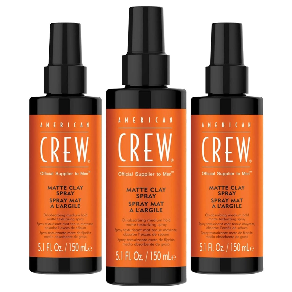 American Crew Matte Clay Spray Textuurspray voor Mannen 150 ml - 3-pack
