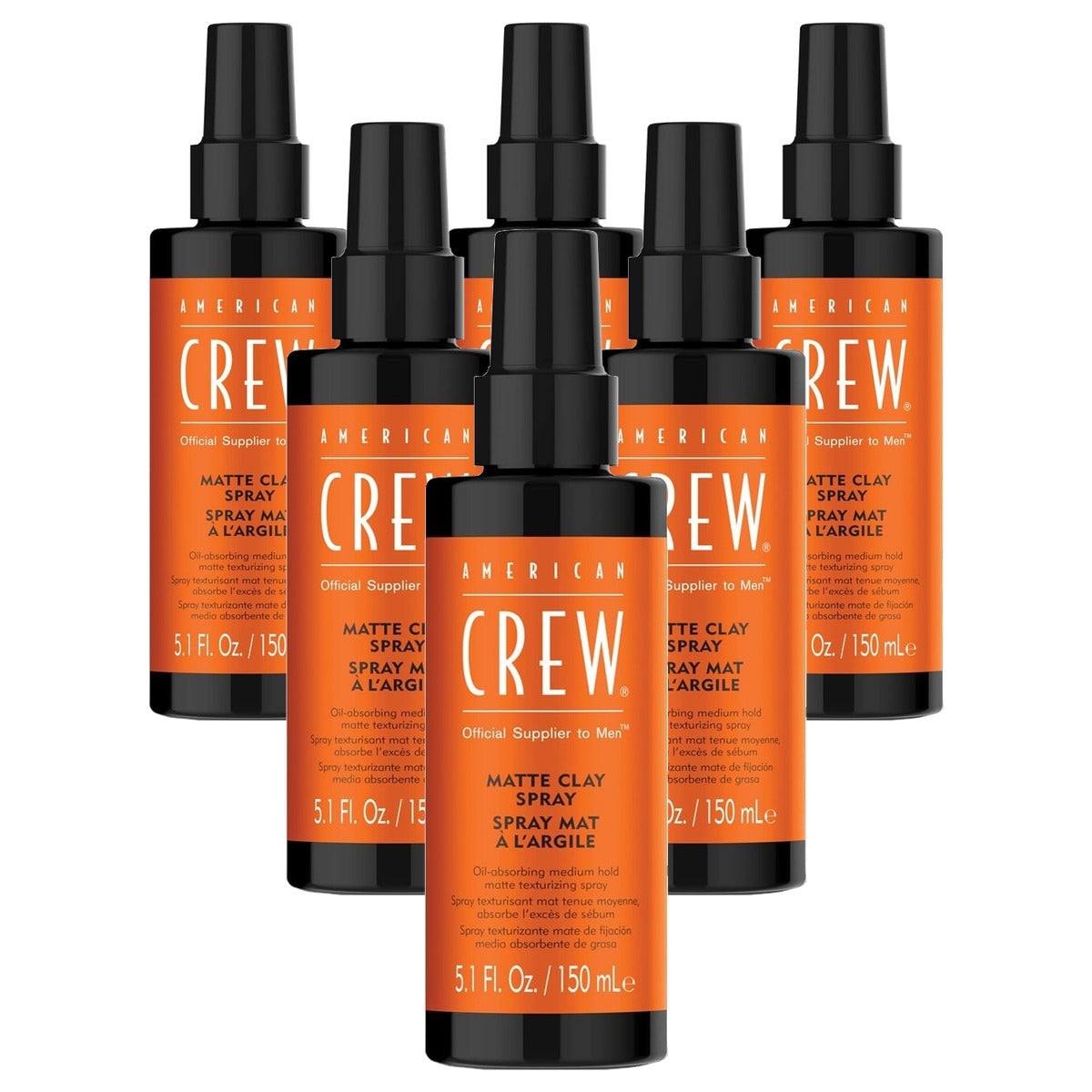 American Crew Matte Clay Spray Textuurspray voor Mannen 150 ml - 6-pack