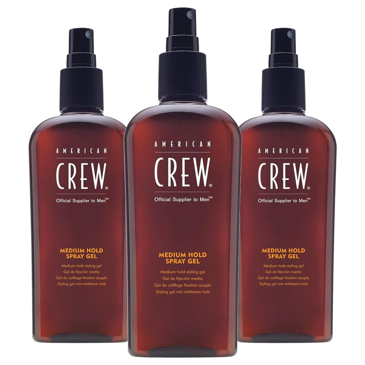 American Crew Medium Hold Spray Gel Stylingspray met Middelsterke Grip 250 ml - 3-pack