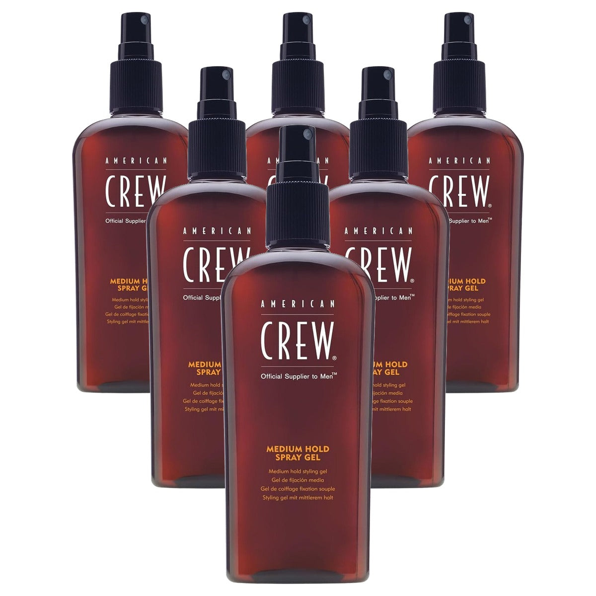 American Crew Medium Hold Spray Gel Stylingspray met Middelsterke Grip 250 ml - 6-pack