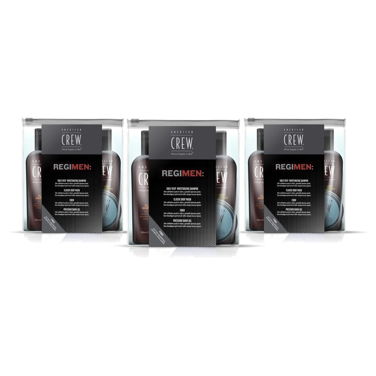 American Crew Travel Kit voor Baard, Haar en Lichaam - 3-pack