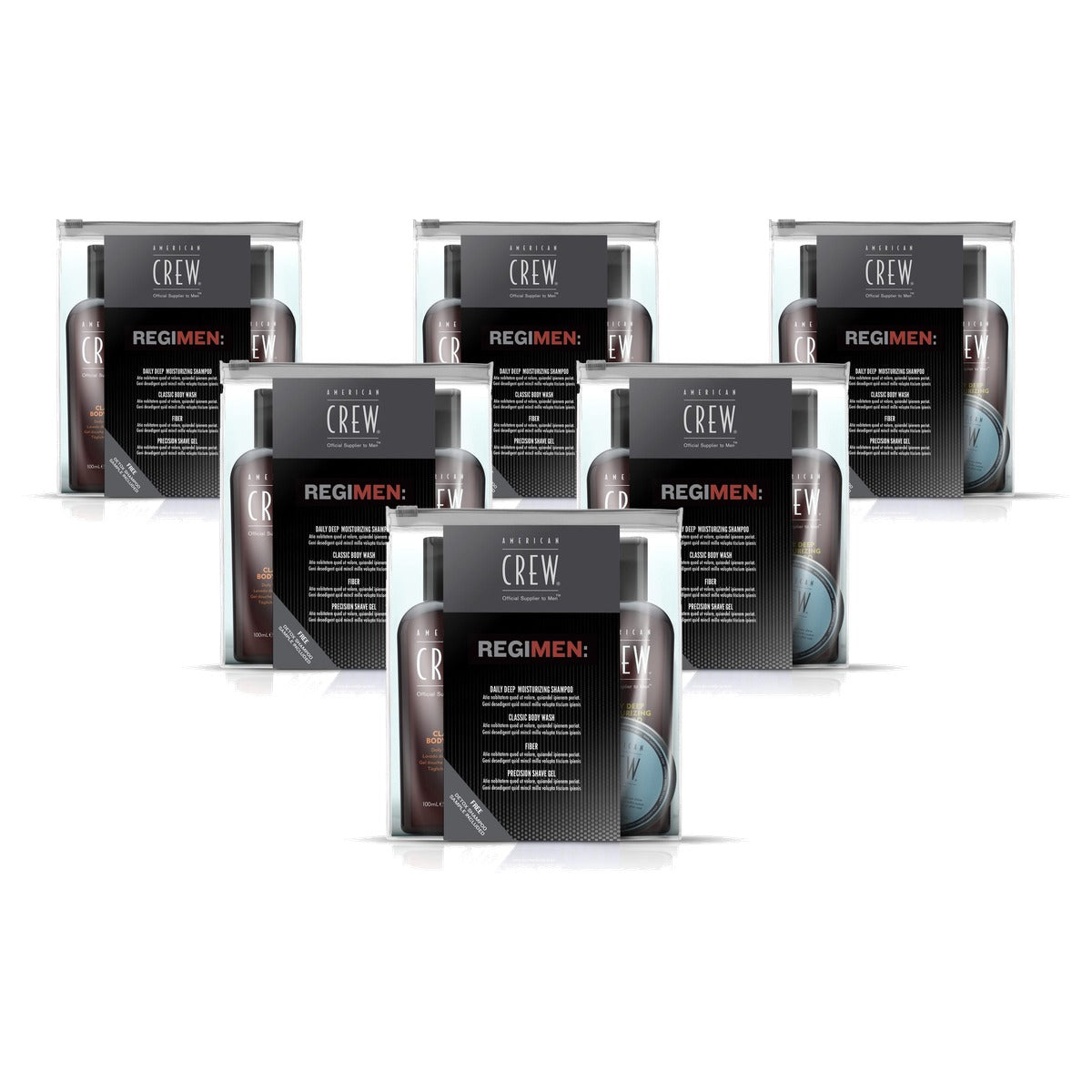 American Crew Travel Kit voor Baard, Haar en Lichaam - 6-pack