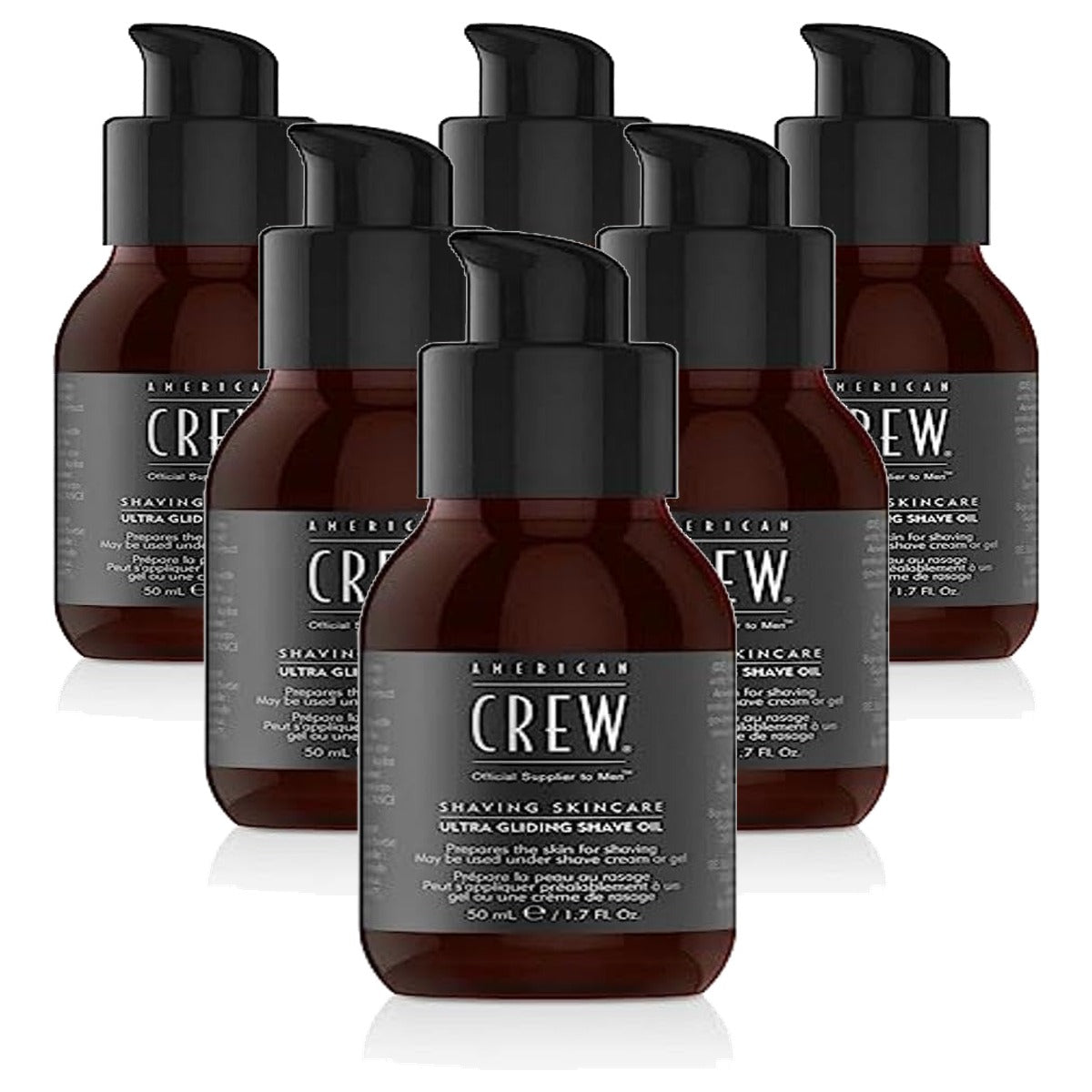 American Crew Ultra Gliding Shave Oil Scheerolie voor een Zachte Baard 50 ml - 6-pack